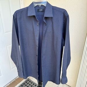JONES New York. Signature. Wrinkle Free, Button Down Shirt. L 34/35. Nav…